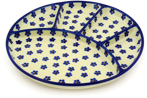 Dishes | Ceramika Artystyczna Divided Dish 10" Daisy Dots Dishes Ceramika Artystyczna