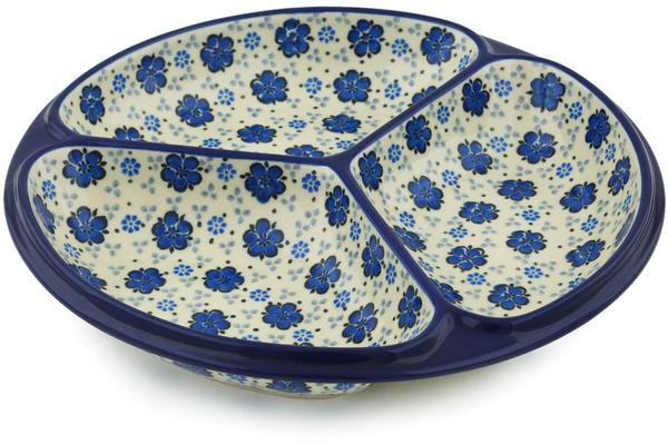 Dishes | Ceramika Artystyczna Divided Dish 10" Flowing Blues Dishes Ceramika Artystyczna