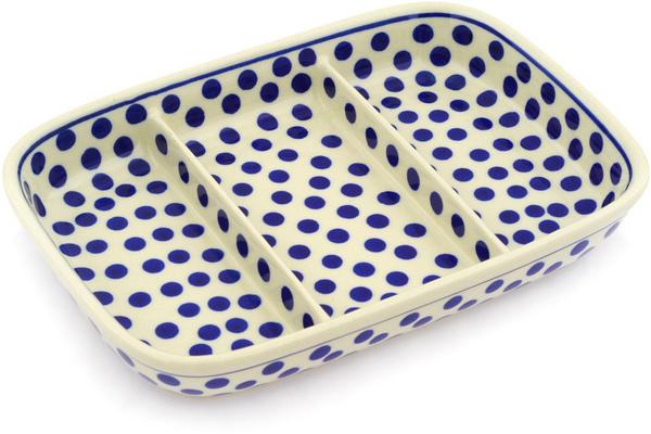 Dishes | Ceramika Artystyczna Divided Dish 10" Polka Dot Delight Dishes Ceramika Artystyczna