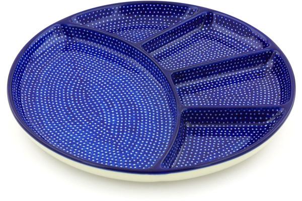 Dishes | Ceramika Artystyczna Divided Dish 10" Starry Night UNIKAT Dishes Ceramika Artystyczna