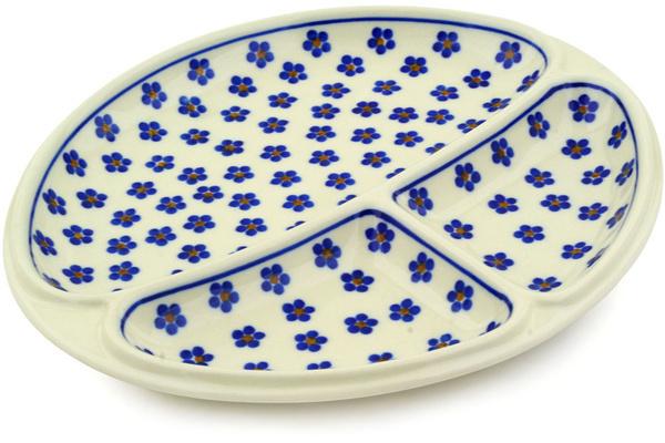 Dishes | Ceramika Artystyczna Divided Dish 11" Daisy Dots Dishes Ceramika Artystyczna