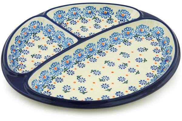 Dishes | Ceramika Artystyczna Divided Dish 11" Flower Ring Dishes Ceramika Artystyczna