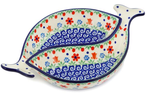 Dishes | Ceramika Artystyczna Divided Dish 9" Babciau0027s Garden Dishes Ceramika Artystyczna