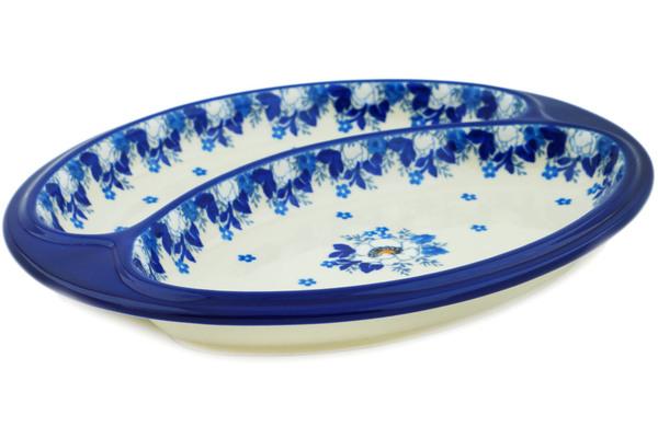 Dishes | Ceramika Artystyczna sausage plate Blue Spring Dishes Ceramika Artystyczna