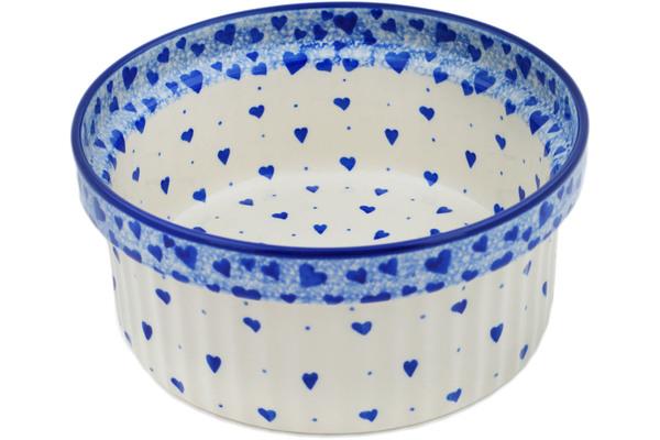 Dishes | Ceramika Artystyczna Souffle Dish 8" Cobalt Love Bakeware Ceramika Artystyczna