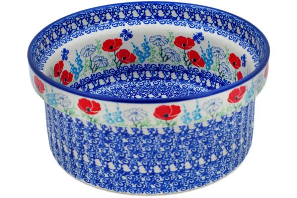 Dishes | Ceramika Artystyczna Souffle Dish 8" Poppy Happiness Bakeware Ceramika Artystyczna