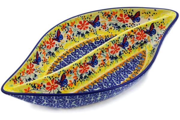 Dishes | Manufaktura Divided Dish 12" Butterfly Summer Garden UNIKAT Dishes Dishes