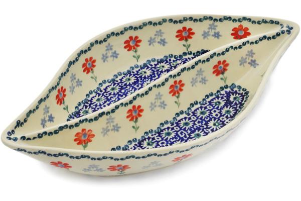 Dishes | Manufaktura Divided Dish 12" Full Blossom Dishes Dishes