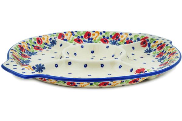 Dishes | Manufaktura Divided Dish 14" Flower Garden UNIKAT Dishes Dishes