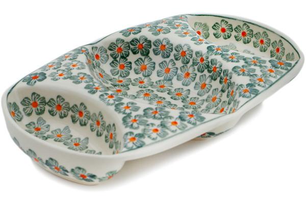 Dishes | Zaklady Ceramiczne Divided Dish 10" Orange Blossoms Dishes Dishes