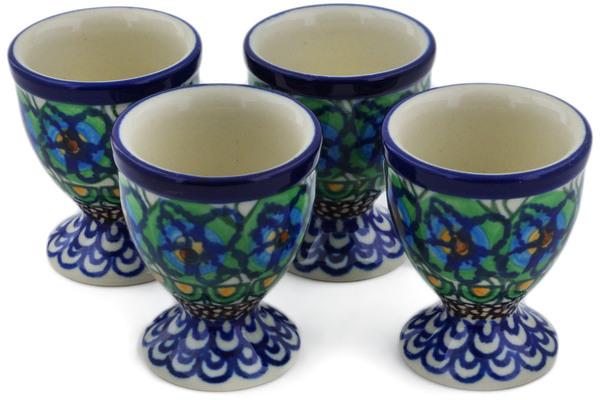 Egg Holders | Ceramika Artystyczna 4-Piece Egg Holder Set Mardi Gras UNIKAT Egg Holders Ceramika Artystyczna