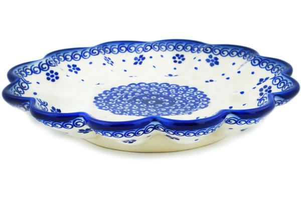 Egg Plates | Ceramika AC Egg Plate 9" Cobalt Wonder UNIKAT Egg Plates Ceramika AC