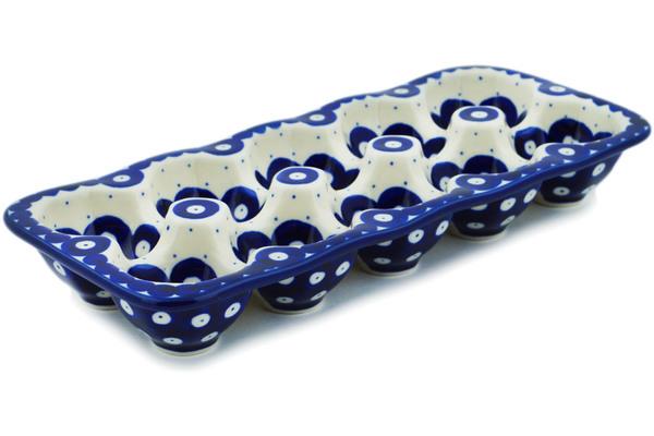 Egg Plates | Ceramika Artystyczna Egg Crate 11" Blue Eyes Egg Plates Ceramika Artystyczna