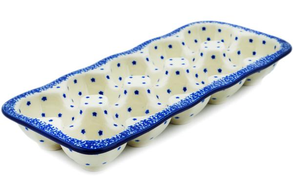 Egg Plates | Ceramika Artystyczna Egg Crate 11" Ocean Nights Egg Plates Ceramika Artystyczna