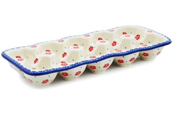 Egg Plates | Ceramika Artystyczna Egg Crate 11" Spring Butterfly Egg Plates Ceramika Artystyczna