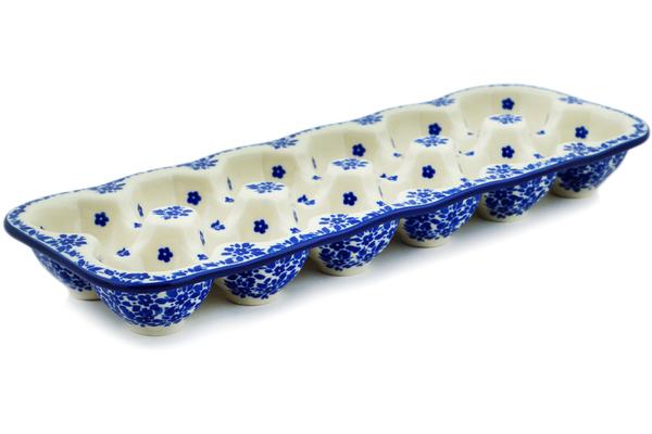 Egg Plates | Ceramika Artystyczna Egg Crate 13" Choppy Waters Egg Plates Ceramika Artystyczna