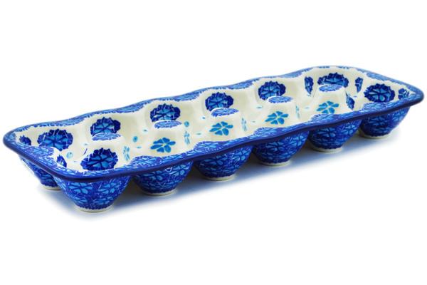 Egg Plates | Ceramika Artystyczna Egg Crate 13" Deep Into The Blue Sea Egg Plates Ceramika Artystyczna