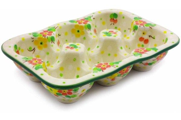 Egg Plates | Ceramika Artystyczna Egg Crate 7" Blossom Sprinkle UNIKAT Egg Plates Ceramika Artystyczna