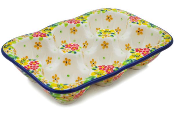 Egg Plates | Ceramika Artystyczna Egg Crate 7" Bright Spring UNIKAT Egg Plates Ceramika Artystyczna