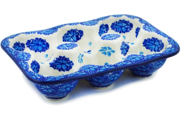 Egg Plates | Ceramika Artystyczna Egg Crate 7" Deep Into The Blue Sea Egg Plates Ceramika Artystyczna