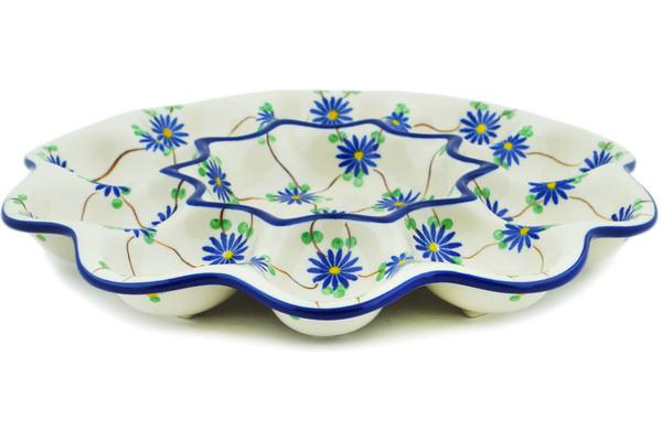 Egg Plates | Ceramika Artystyczna Egg Plate 11" Aster Trellis Egg Plates Ceramika Artystyczna