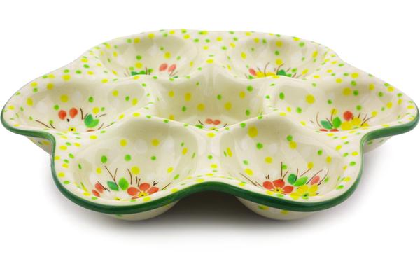 Egg Plates | Ceramika Artystyczna Egg Plate 8" Blossom Sprinkle UNIKAT Egg Plates Ceramika Artystyczna