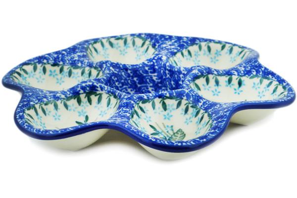 Egg Plates | Ceramika Artystyczna Egg Plate 8" Blue Joy Egg Plates Ceramika Artystyczna