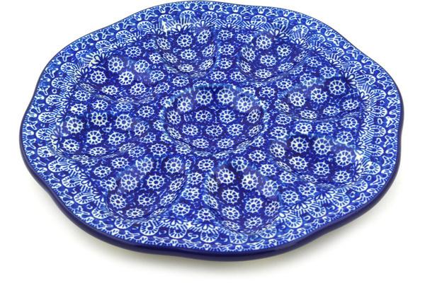 Egg Plates | Ceramika Artystyczna Egg Plate 9" Winter Frost Egg Plates Ceramika Artystyczna