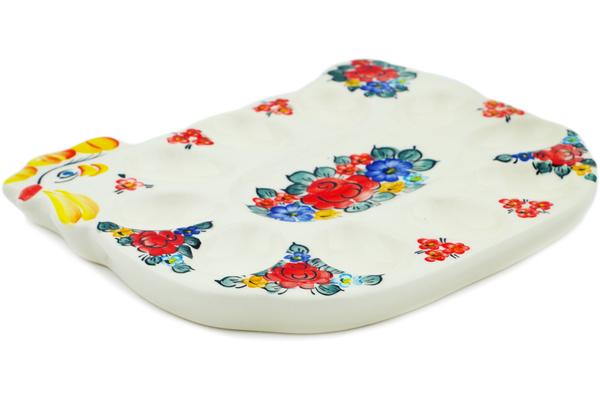 Egg Plates | Fajans Wloclawek Egg Plate 9" Little Flower Patch Egg Plates Egg Plates