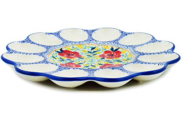 Egg Plates | Manufaktura Egg Plate 10" Rainbow Field UNIKAT Egg Plates Egg Plates