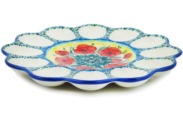 Egg Plates | Manufaktura Egg Plate 10" Sunday Poppies UNIKAT Egg Plates Egg Plates