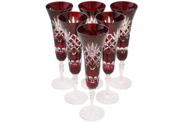 Glass | Artland Crystal Champagne Glass Set of 6 3" Polish Eagle Cups & Mugs Artland