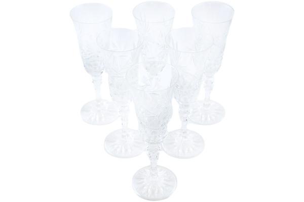 Glass | Artland Crystal Champagne Glass Set of 6 8" Crystal Jewel Cups & Mugs Artland