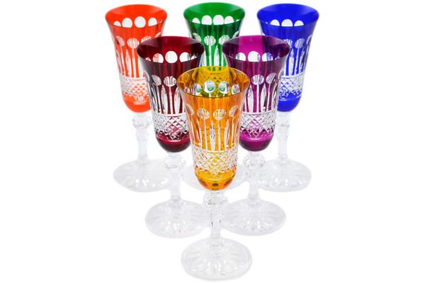 Glass | Artland Crystal Champagne Glass Set of 6 8" Mix Cups & Mugs Artland