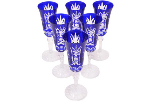 Glass | Artland Crystal Champagne Glass Set of 6 8" Polish Eagle Cups & Mugs Artland