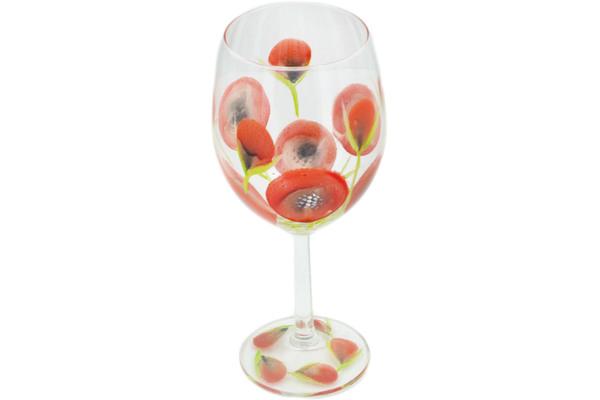 Glass | Artland Wine Glass 15 oz Poppies Cups & Mugs Artland