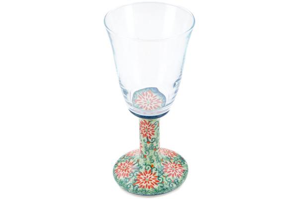 Glass | Galia Wine Glass 10 oz July Wreath UNIKAT Cups & Mugs Galia