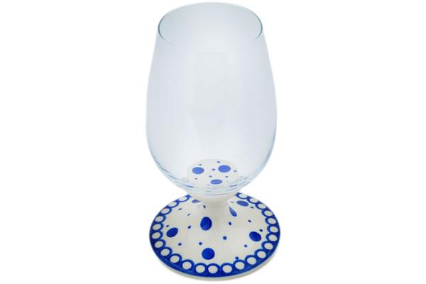 Glass | Vena Glass 18 oz Azure Polka Cups & Mugs Glass