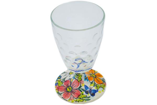 Glass | Vena Wine Glass 11 oz Retro Garden UNIKAT Cups & Mugs Glass