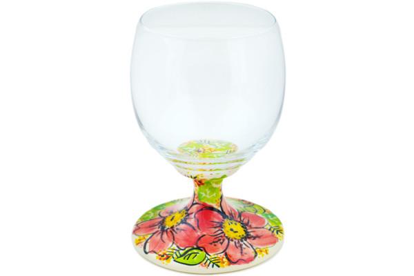 Glass | Vena Wine Glass 14 oz Wild Peonies UNIKAT Cups & Mugs Glass