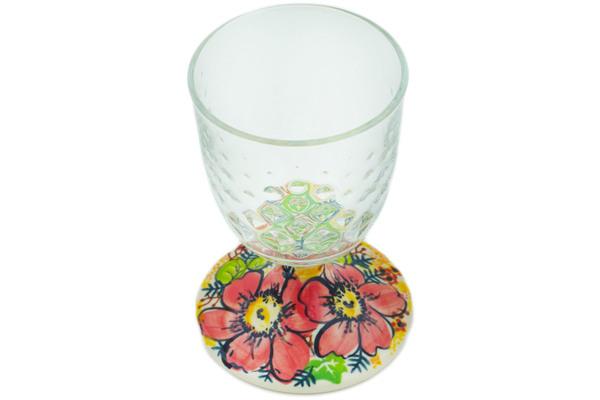 Glass | Vena Wine Glass 9 oz Wild Peonies UNIKAT Cups & Mugs Glass