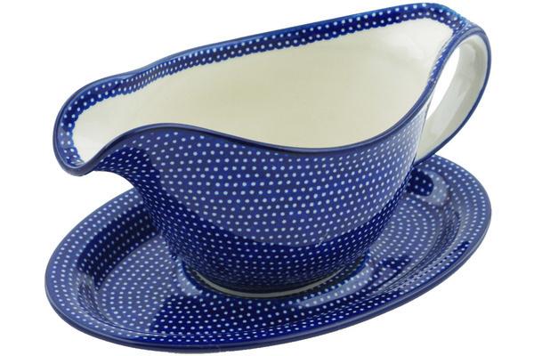 Gravy Boats | Ceramika Artystyczna Gravy Boat with Saucer 20 oz Starry Night UNIKAT Gravy Boats Ceramika Artystyczna