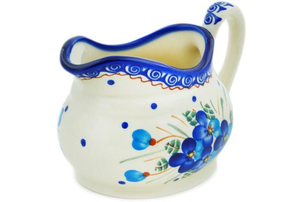 Gravy Boats | Ceramika Bona Gravy Boat 19 oz Blue Pansy Gravy Boats Ceramika Bona