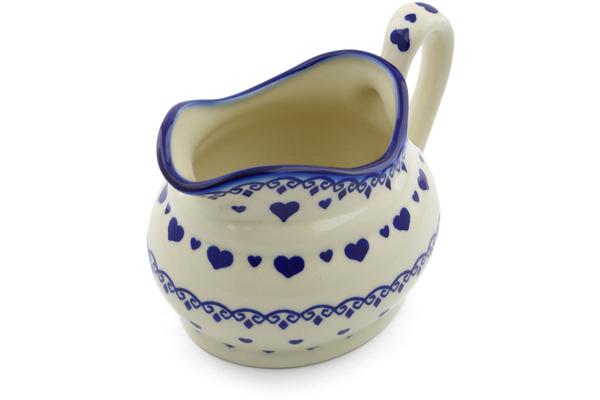 Gravy Boats | Ceramika Bona Gravy Boat 19 oz Blue Valentine Hearts Gravy Boats Ceramika Bona