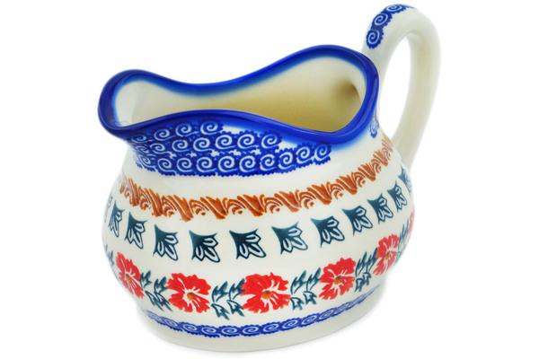 Gravy Boats | Ceramika Bona Gravy Boat 19 oz Red Cornflower Gravy Boats Ceramika Bona