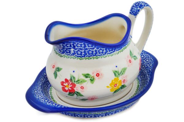 Gravy Boats | Ceramika Bona Gravy Boat with Saucer Hibiscus Splendor Gravy Boats Ceramika Bona