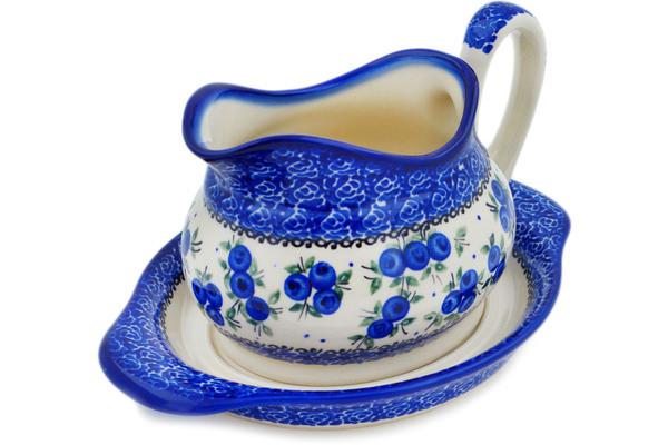 Gravy Boats | Ceramika Bona Gravy Boat with Saucer Lovely Blueberries Gravy Boats Ceramika Bona