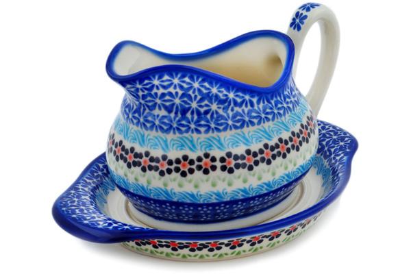 Gravy Boats | Ceramika Bona Gravy Boat with Saucer Spring Country Trip Gravy Boats Ceramika Bona