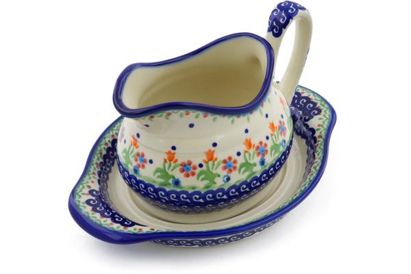 Gravy Boats | Ceramika Bona Gravy Boat with Saucer Spring Flowers Gravy Boats Ceramika Bona