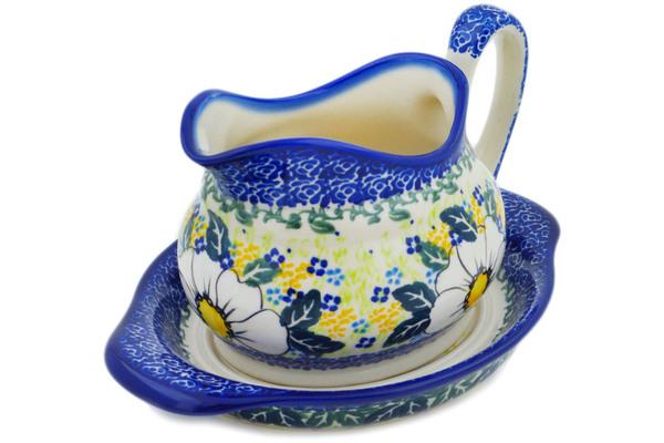 Gravy Boats | Ceramika Nina Gravy Boat with Saucer Floral Fantasy Gravy Boats Ceramika Nina